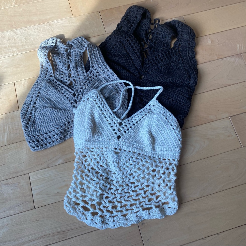 Moons Eye Designs : Crochet Tops - Set of three!